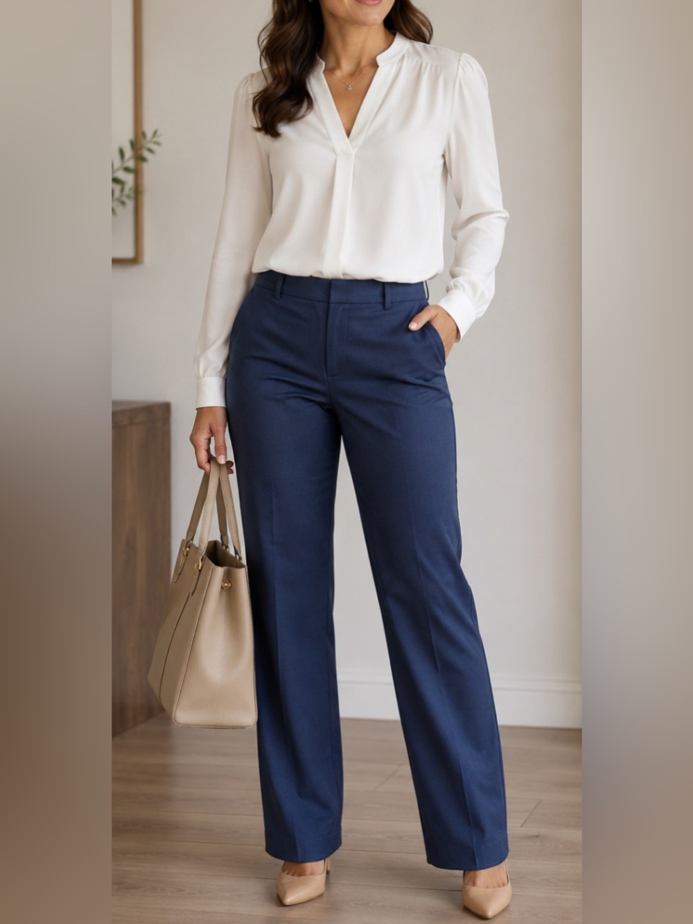 Banana Republic Navy Blue Casual Pant 8